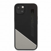 AMG Liquid Silicone Case - дизайнерски силиконов калъф за iPhone 13 (черен-сив) 1