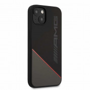 AMG Liquid Silicone Case - дизайнерски силиконов калъф за iPhone 13 (черен-червен) 2