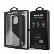 AMG Liquid Silicone Case - дизайнерски силиконов калъф за iPhone 13 Pro (черен-сив) 5