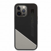 AMG Liquid Silicone Case - дизайнерски силиконов калъф за iPhone 13 Pro (черен-сив) 1