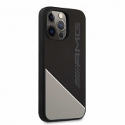 AMG Liquid Silicone Case - дизайнерски силиконов калъф за iPhone 13 Pro Max (черен-сив) 2