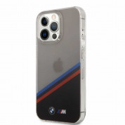 BMW M Tricolor Stripes Case - хибриден удароустойчив кейс за iPhone 13 Pro (прозрачен)