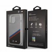 BMW M Tricolor Stripes Case - хибриден удароустойчив кейс за iPhone 13 Pro (прозрачен) 5