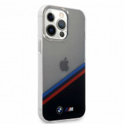 BMW M Tricolor Stripes Case - хибриден удароустойчив кейс за iPhone 13 Pro (прозрачен) 1