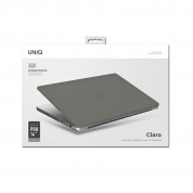 Uniq Claro Slim Hardshell Case - предпазен поликарбонатов кейс, силиконов протектор за клавиатурата и предпазител за камерата за MacBook Pro 14 M1 (2021) (черен-мат) 2