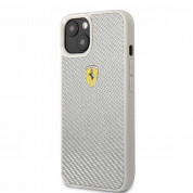 Ferrari Real Carbon Hard Case for iPhone 13 (silver)