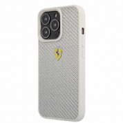 Ferrari Real Carbon Hard Case for iPhone 13 Pro Max (silver)