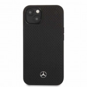 Mercedes-Benz Genuine Leather Hard Case - дизайнерски кожен кейс (естествена кожа) за iPhone 13 (черен) 1