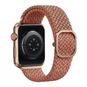Uniq Aspen Adjustable Braided Band  - текстилна каишка за Apple Watch 42мм, 44мм, 45мм (розов) 3