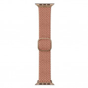Uniq Aspen Adjustable Braided Band  - текстилна каишка за Apple Watch 42мм, 44мм, 45мм (розов) 5