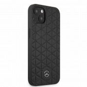 Mercedes-Benz Genuine Leather Quilted Hard Case for iPhone 13 (black) 1