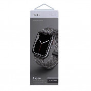 Uniq Aspen Adjustable Braided Band for Apple Watch 42mm, 44mm, 45mm (pebble gray) 3