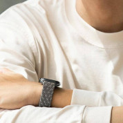 Uniq Aspen Adjustable Braided Band - текстилна каишка за Apple Watch 42мм, 44мм, 45мм (сив) 2