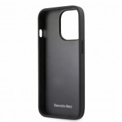 Mercedes-Benz Genuine Leather Meshed Hard Case for iPhone 13 Pro (black) 3