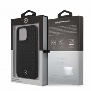 Mercedes-Benz Liquid Silicone Case - дизайнерски силиконов калъф за iPhone 13 Pro (черен) 4