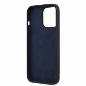 Mercedes-Benz Liquid Silicone Case - дизайнерски силиконов калъф за iPhone 13 Pro (черен) 5