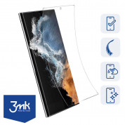 3MK ARC Plus Screen Protector - самовъзстановяващо се защитно покритие с извити ръбове за дисплея на Samsung Galaxy S22 Ultra (прозрачен) 