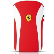 Ferrari Scuderia Series Pouch V2 -  кожен калъф за iPhone 4/4S (червен-бял)