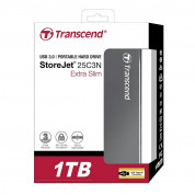 Transcent StoreJet C3N 2.5 inch USB 3.2 SATA HDD 1TB Portable Hard Drive - външен 2.5 хард диск 1TB (сребрист) 2