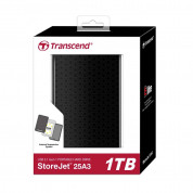 Transcent StoreJet A3 2.5 inch USB 3.2 SATA HDD 1TB Portable Hard Drive - удароустойчив външен 2.5 инчов хард диск 1TB (черен) 3