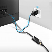 Ugreen Ethernet Extension Cable For Chromecast RJ45 Cat 6 FTP 1000 Mbps - удължителен Ethernet кабел за Google Chomecast (100 см) (черен) 3