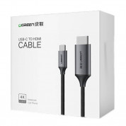 Ugreen 4K 60Hz USB-C to HDMI Cable - кабел с поддръжка на 4K за свързване от USB-C към HDMI (тъмносив) 10