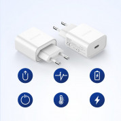 Dux Ducis Wall Charger USB-C 20W PD - захранване за ел. мрежа 20W с USB-C изход и технология за бързо зареждане (бял) 7