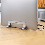 Ugreen Vertical Aluminium Laptop Stand - вертикална алуминиева поставка за MacBook и лаптопи (тъмносив) 5