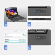 Dux Ducis Wireless Touchpad Keyboard Case - полиуретанов калъф, клавиатура, тракпад и поставка за Samsung Galaxy Tab S7, Galaxy Tab S8 (черен) 10