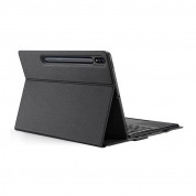 Dux Ducis Wireless Touchpad Keyboard Case - полиуретанов калъф, клавиатура, тракпад и поставка за Samsung Galaxy Tab S7, Galaxy Tab S8 (черен)