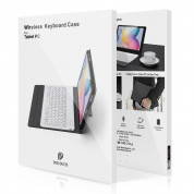 Dux Ducis Wireless Touchpad Keyboard Case - полиуретанов калъф, клавиатура, тракпад и поставка за Samsung Galaxy Tab S7, Galaxy Tab S8 (черен) 11