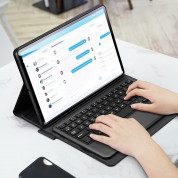 Dux Ducis Wireless Touchpad Keyboard Case - полиуретанов калъф, клавиатура, тракпад и поставка за Samsung Galaxy Tab S7, Galaxy Tab S8 (черен) 8
