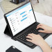 Dux Ducis Wireless Touchpad Keyboard Case - полиуретанов калъф, клавиатура, тракпад и поставка за Samsung Galaxy Tab S7, Galaxy Tab S8 (черен) 9