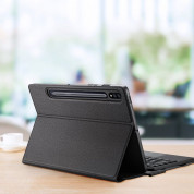 Dux Ducis Wireless Touchpad Keyboard Case - полиуретанов калъф, клавиатура, тракпад и поставка за Samsung Galaxy Tab S7, Galaxy Tab S8 (черен) 3