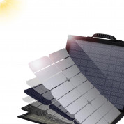 Choetech Foldable Photovoltaic Solar Panel Quick Charge PD 80W - сгъваем соларен панел зареждащ директно вашето устройство от слънцето с DC порт, двва 2xUSB-A и USB-C портове (сив) 3