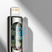 Baseus Digital Display USB-C to Lightning Cable PD 20W (CATLSK-01) - USB-C към Lightning кабел за Apple устройства с Lightning порт (100 см) (черен) 10