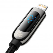 Baseus Digital Display USB-C to Lightning Cable PD 20W (CATLSK-01) - USB-C към Lightning кабел за Apple устройства с Lightning порт (100 см) (черен) 2
