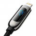 Baseus Digital Display USB-C to Lightning Cable PD 20W (CATLSK-01) - USB-C към Lightning кабел за Apple устройства с Lightning порт (100 см) (черен) 3
