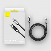 Baseus Digital Display USB-C to Lightning Cable PD 20W (CATLSK-01) - USB-C към Lightning кабел за Apple устройства с Lightning порт (100 см) (черен) 15