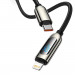 Baseus Digital Display USB-C to Lightning Cable PD 20W (CATLSK-01) - USB-C към Lightning кабел за Apple устройства с Lightning порт (100 см) (черен) 7
