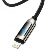 Baseus Digital Display USB-C to Lightning Cable PD 20W (CATLSK-01) - USB-C към Lightning кабел за Apple устройства с Lightning порт (100 см) (черен) 1