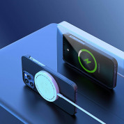 Dux Ducis USB-C Magnetic Wireless Qi Charger 15W - поставка (пад) за безжично зареждане за iPhone с Magsafe (бял) 9