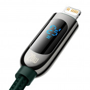 Baseus Digital Display USB-C to Lightning Cable PD 20W (CATLSK-06) - USB-C към Lightning кабел за Apple устройства с Lightning порт (100 см) (зелен) 2