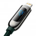 Baseus Digital Display USB-C to Lightning Cable PD 20W (CATLSK-06) - USB-C към Lightning кабел за Apple устройства с Lightning порт (100 см) (зелен) 3