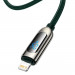 Baseus Digital Display USB-C to Lightning Cable PD 20W (CATLSK-06) - USB-C към Lightning кабел за Apple устройства с Lightning порт (100 см) (зелен) 2