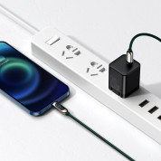 Baseus Digital Display USB-C to Lightning Cable PD 20W (CATLSK-06) - USB-C към Lightning кабел за Apple устройства с Lightning порт (100 см) (зелен) 9