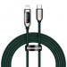 Baseus Digital Display USB-C to Lightning Cable PD 20W (CATLSK-A06) - USB-C към Lightning кабел за Apple устройства с Lightning порт (200 см) (зелен) 1