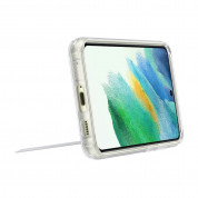 Samsung Clear Standing Cover EF-JG990CT - оригинален удароустойчив хибриден кейс с поставка за Samsung Galaxy S21 FE (прозрачен) 6