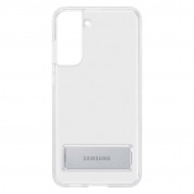Samsung Clear Standing Cover EF-JG990CT - оригинален удароустойчив хибриден кейс с поставка за Samsung Galaxy S21 FE (прозрачен) 1