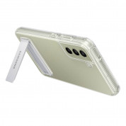 Samsung Clear Standing Cover EF-JG990CT - оригинален удароустойчив хибриден кейс с поставка за Samsung Galaxy S21 FE (прозрачен) 3